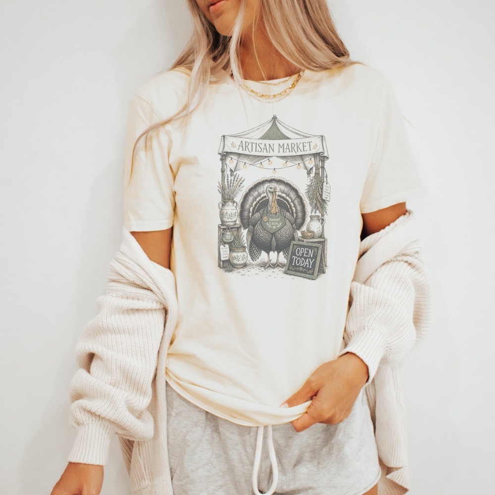 Artisan Market Turkey Graphic Tee Support Local Farmers Market Design